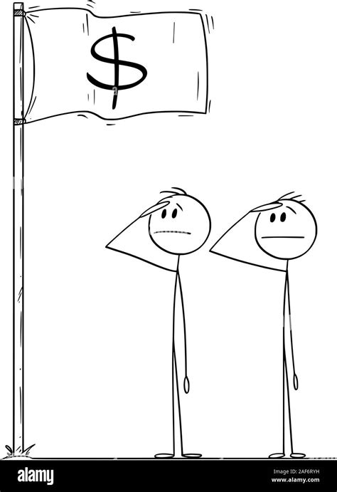 Vector Cartoon Stick Figure Drawing Conceptual Illustration Of Two Men