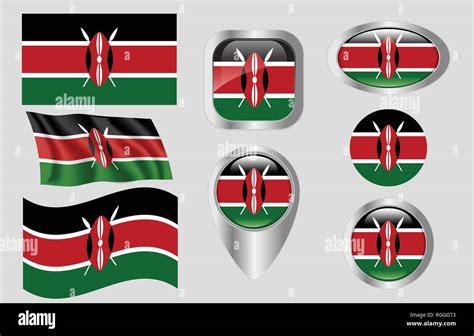 Flag Of Kenya Stock Vector Image Art Alamy