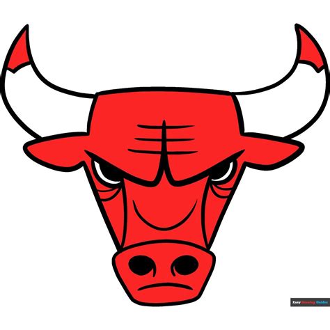 How To Draw The Chicago Bulls Logo Really Easy Drawing Tutorial In