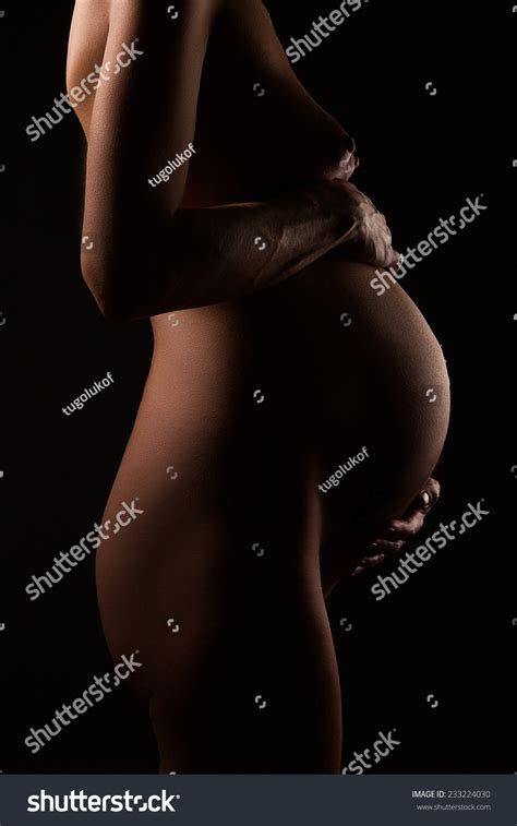 Naked Female Pregnant Body Dark Stock Photo Shutterstock