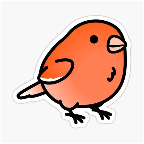 Chubby Red Factor Canary Sticker For Sale By Birdhism Redbubble