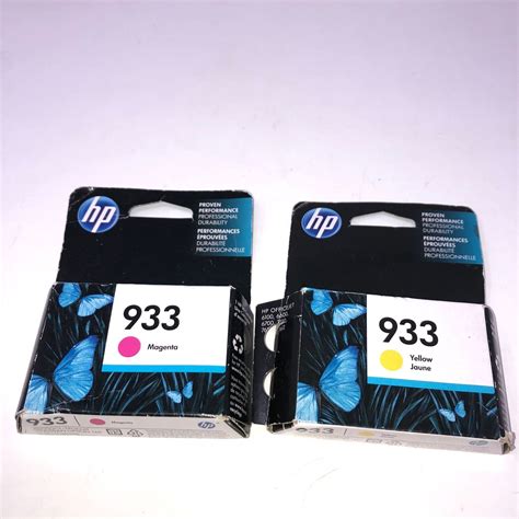 Hp 933xl Ink Cartridge Set Of 2 Yellow And Magenta Ebay