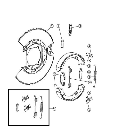 Chrysler Pacifica Lever Park Brake Park Brake Adjusting Parking Brake Adjusting Right Or