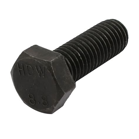 8.8 Grade M12x35mm Full Threaded Left Hand Thread Hex Head Bolt Black ...