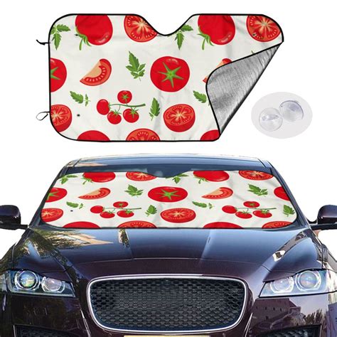 Jgfou Fresh Red Tomato Windshield Sun Shades Car Sun Shade For Front