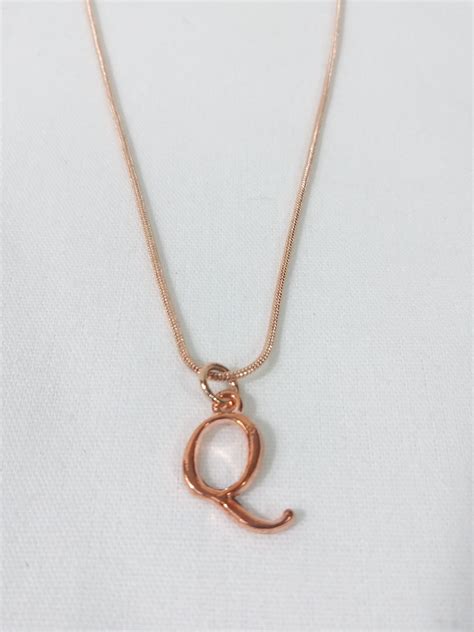 Rose Gold Letter Q Pendant – Q-Anon Jewelry