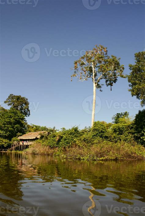 Peru, Peruvian Amazonas landscape. The photo present typical indian ...