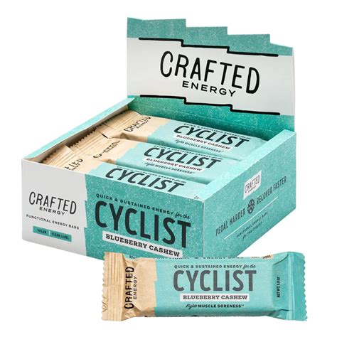 Crafted Cyclist Functional Energy Bar Blueberry Cashew Quick