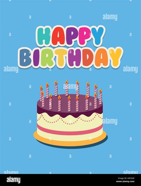 Happy Birthday Card Stock Vector Image Art Alamy