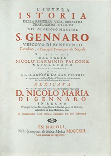 Gentmasmoka L Intera Istoria Del Glorioso Martire San Gennaro Della