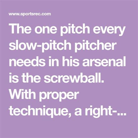 The One Pitch Every Slow Pitch Pitcher Needs In His Arsenal Is The