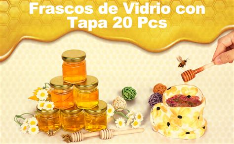 Mini Tarros De Miel De Vidrio De 1 5 Oz Paquete De 20 Tarros