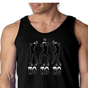 HO HO HO Funny Rude Strippers T Shirt Offensive Christmas Men S Tank