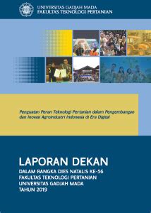 Laporan Dekan Fakultas Teknologi Pertanian UGM