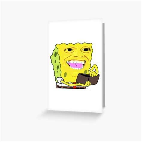 "Spongebob wallet meme" Greeting Card by TotalBubble | Redbubble