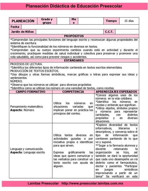 Planeaciones Preescolar Google Drive Formatos De Planeacion