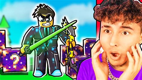 The Cosmic Lucky Block Only Challenge Roblox Bedwars Youtube