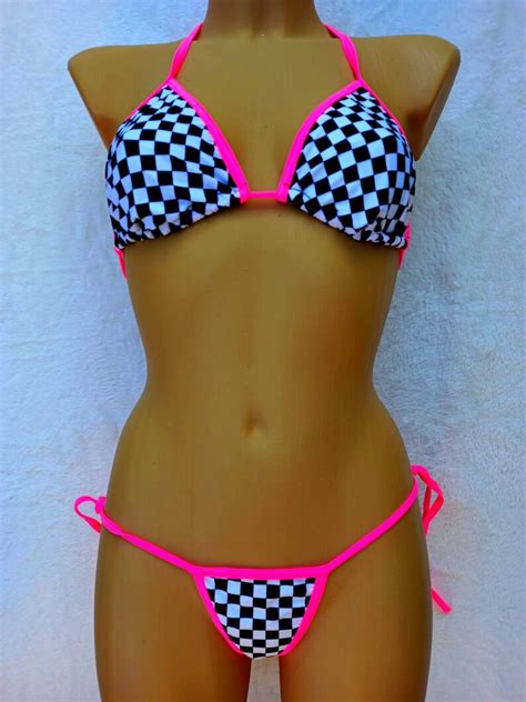 Thong Bikini Set Exotic Dancewear Stripper Outfit Etsy