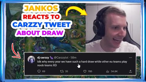 Jankos Reacts To CARZZY Tweet About MADLIONS DRAW YouTube