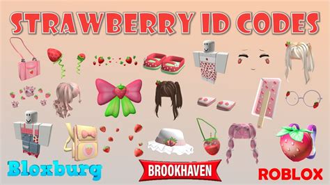 Strawberry Accessory Hair Clothing Shoe Codes Links Brookhaven