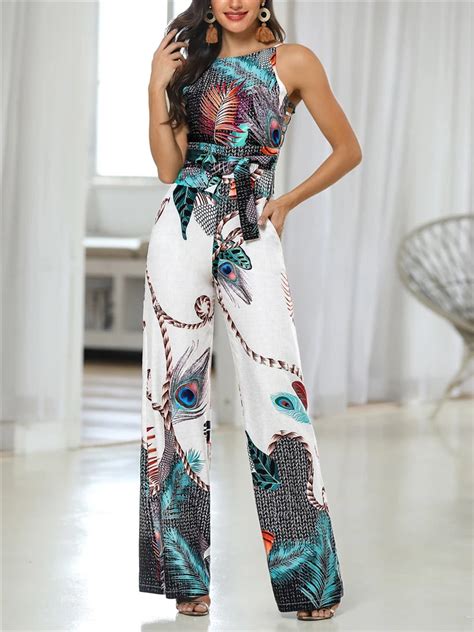 Летние женские элегантные повседневные Комбинезоны Женский Стильный ...