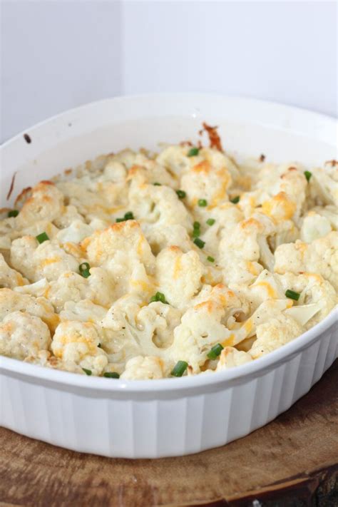 Easy Cauliflower Au Gratin A Low Carb Keto Cauliflower Casserole