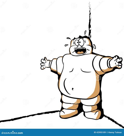 Funny Marshmallow Guy in Corner Stock Illustration - Illustration of funny, marshmallow: 42995189