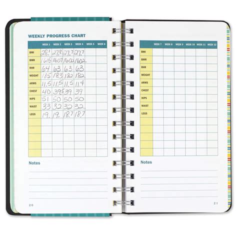 Workout Journal Diary Notebook Fitness Claudine Gandolfi