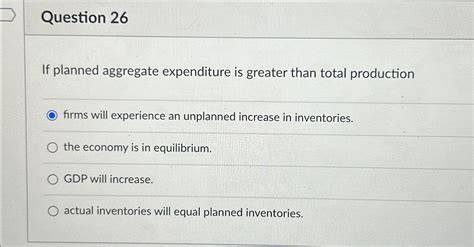 Solved Question If Planned Aggregate Expenditure Is Chegg