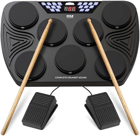 Amazon Pyle Pro Electronic Drum Kit Portable Electric Tabletop