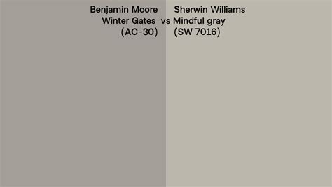 Benjamin Moore Winter Gates AC 30 Vs Sherwin Williams Mindful Gray