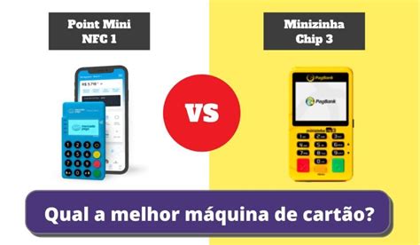 Minizinha Chip 3 Ou Point Mini NFC 1 Qual A Melhor Maquininha