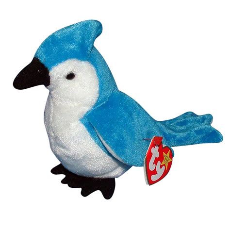 Ty Beanie Baby Rocket The Blue Jay Stuffed Animal Mwmt