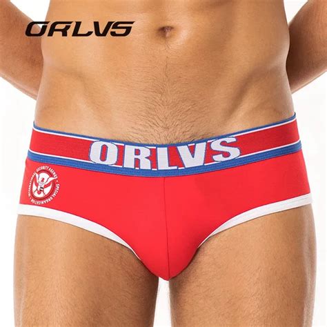 Orlvs Brand Men Underwear Male Sexy Briefs Men Cotton Hollow Design