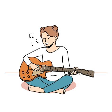 Ni A Sonriente Tocando La Guitarra Png Chica Guitarra Desempe Ar