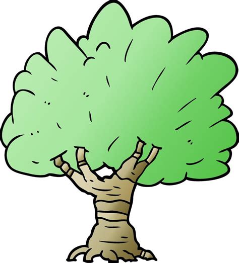 Cartoon Green Tree 12416225 Vector Art At Vecteezy