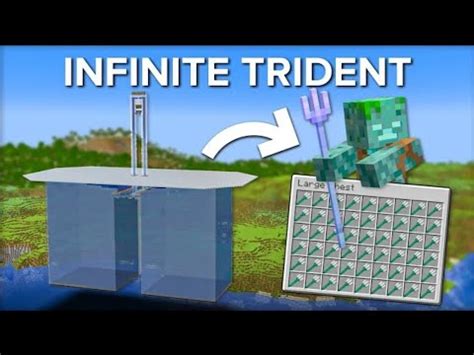 HOW TO MAKE TRIDENT FARM IN MINECRAFT TRIDENT FARM TUTORIAL VIDEO