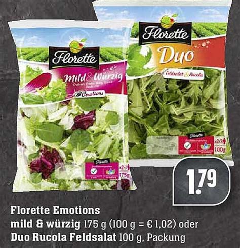 Florette Emotions Mild Würzig Oder Duo Rucola Feldsalat Angebot bei E