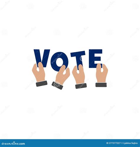 Vote Word Symbol. Election Day, Voting Poster, Banner Design Isolated on White Background Stock ...