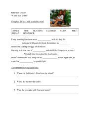 Robinson Crusoe Worksheets