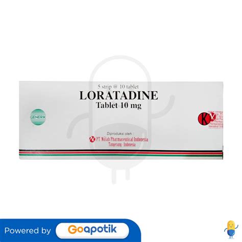 Loratadine Nulab Mg Box Tablet Kegunaan Efek Samping Dosis