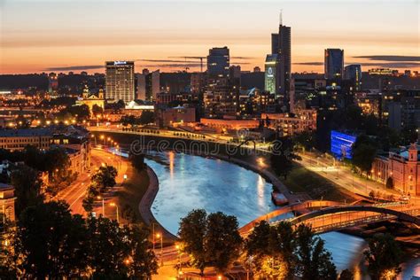 Aerial View Of Vilnius Capital City Of Lithuania Stock Image Image