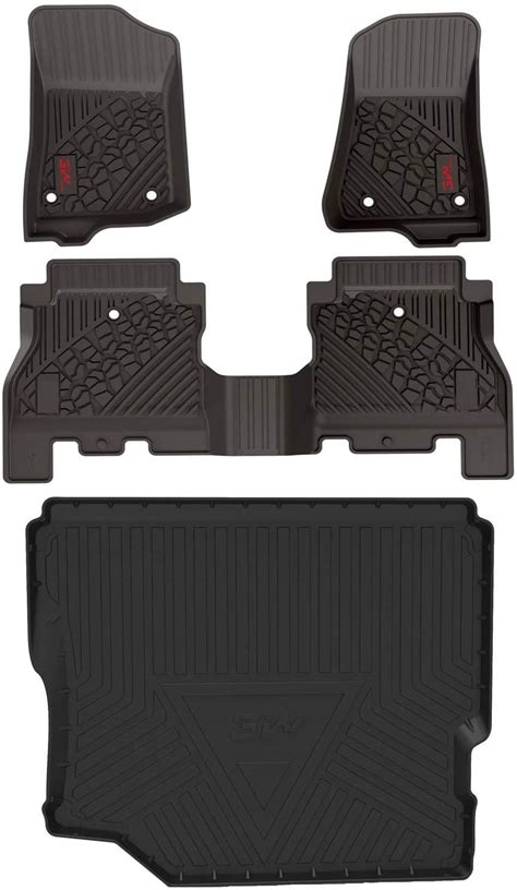 3W Floor Mats Cargo Liner Compatible For Jeep Wrangler JL 2018 2023