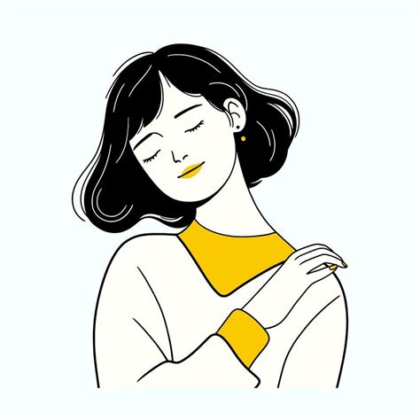 Young woman expressing happy state of mood vector illustration 26173450 ...