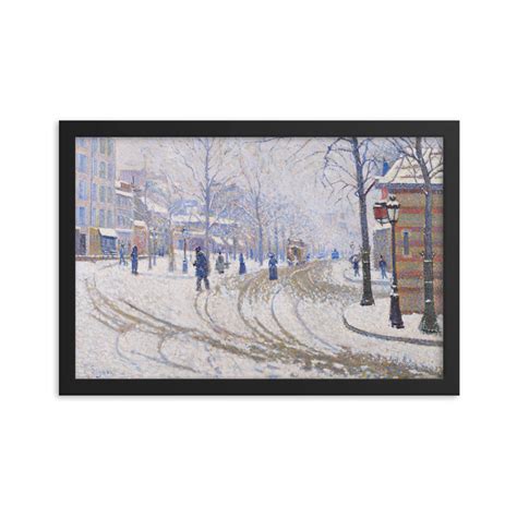 Paul Signac Snow Boulevard De Clichy Paris 1886 Framed Etsy