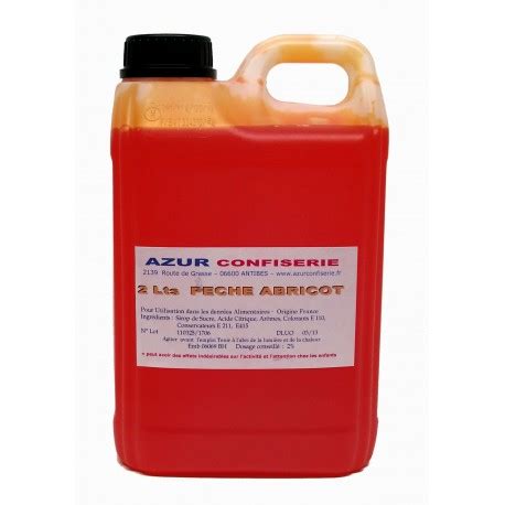 Concentré Peche Abricot pour granité 2 litres Azur Confiserie