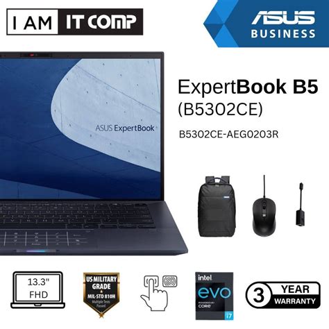 Asus Expertbook B5 B5302ce I5 1135g78gb256gb512gb133fhdirisb5302ce Aeg0203rb5302ce