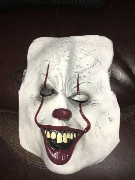 Scary Clown Pennywise Latex Mask Costume Cosplay Ha Gem