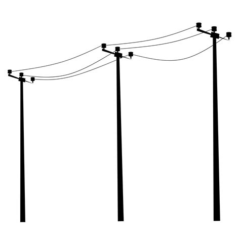 Illustration Vectorielle D Un Poteau Lectrique Haute Tension Fils De