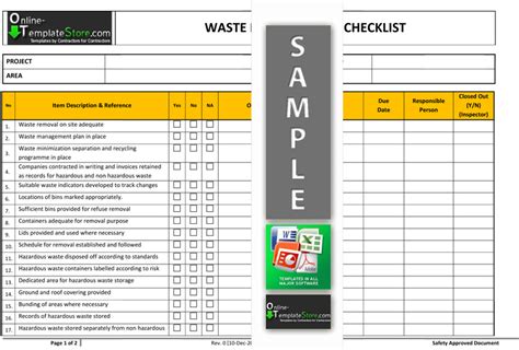 Waste Management Report Template